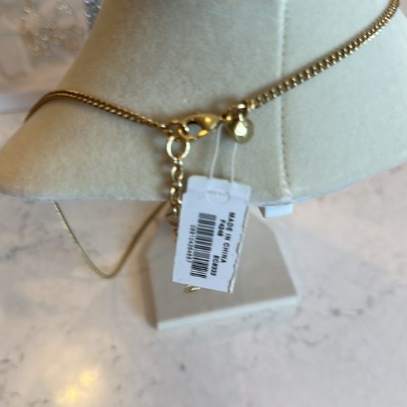 J Crew long hold tone crystal costume necklace. NWT​ - Picture 3 of 3